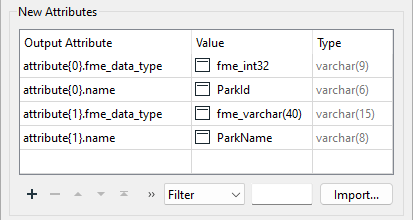 Constructing a schema feature